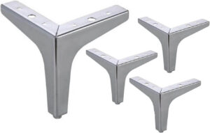 Alemon Straight Metal Chrome Sofa Legs Replacement Parts