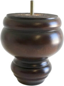 New Dimension Bun Feet Dark Walnut Sofa Legs