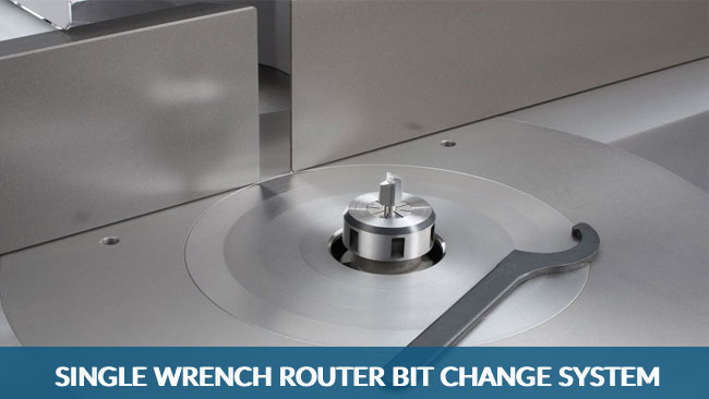 Single-Wrench-Router-bit-change-system