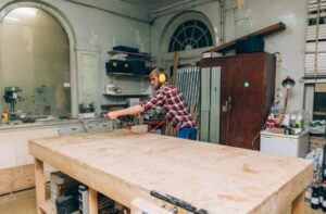 workbench for woodworking shop